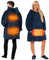 OHS Electric Heated Hoodie Blanket Navy Blue, Oversized Heated Hoodie Womens Ultra Soft Sherpa Fleece Throw Fluffy Wearable Blanket Hoodie Christmas Gifts for Her