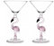 Soulnioi Cocktail Glasses Set of 2,Flamingos Shaped Cocktail Glasses,Quality Champagne Glasses,Exspresso Martini Glasses,for Wedding,Party,Family Dinner for Lady Gift 200ML