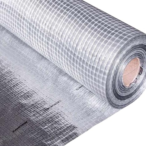 HAUSA Dampfsperrfolie ALU 375m² (5x1,5mx50m) Aluminium Dampfsperrbahn für Dach Dachgeschoss Wand Decke, glasfaserverstärkt extra reißfest Folie zur Dachisolierung von Innen, Dampfsperre Dachfolie