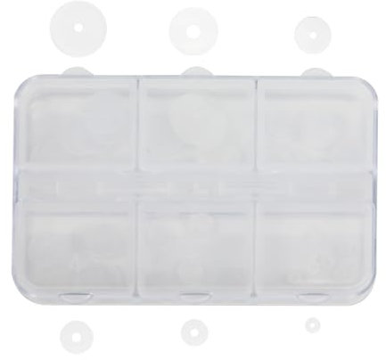 Goiern 60PCS Anti Wildfleisch Piercing Disc, Transparente Piercing Scheibe Piercing, Keloid Disc für Piercing Bump Ohrringe Scheiben Pads mit Kunststoff Box 6 Größen