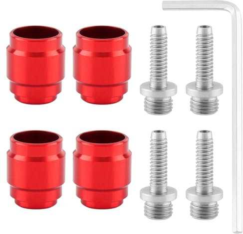 YUTUING Lot de 4 ensembles de raccords de frein de vélo - Pour disque hydraulique Avid SRAM StealthamaJig - Tuyau de frein Stealth-A-MAJIG - Installation rapide - Rouge