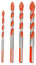 WOONEKY 4 Stück Multifunktionaler Fliesenbohrer Metrische Gewindebohrer Bohrer Mit Dreieckigem Kopf Metrische Bohrer Brocas Para Senker Entgraten Steinbohrer Bohrer Mit Hartmetallspitze