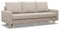 Mebligo - Sofa Mit Schlaffunktion Und Bettkasten Blank, 3 Sitzer 212 cm Breit, Schlafsofa Mit Bonellfederkern im Sitz, Ausziehbares Couch Auf Holzfüßen, Wohnzimmer - Beige