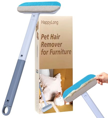 HappyLong Pet Hair Remover for Furniture, 17.3Inch, Reusable Lint Brush for Dog and Cat Hair - Multifunctional Fur Removal Tool, Gentle on Couches, Carpets, Car Seat, Clothes, Bedding
