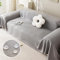 JIcloun Grau Sofa Decke überwurf Wasserdicht, 1 2 3 4 Sitzer L Form Couch überwurfdecken für Sofa Kuscheldecke Katze Kratzschutz Tagesdecke mit Fransen