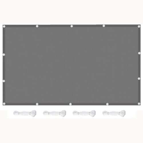 Voile d'ombrage rectangulaire imperméable pour balcon, terrasse, piscine, jardin, clôture d'intimité avec œillets en corde, tissu polyester bloquant le vent pour porche balustrade, 1,8 x 3,4 m