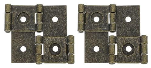 QUARKZMAN Bisagras de Doble Acción para Pantalla Plegable, 2 Piezas de 2.13 Bisagras de Doble Giro de Estilo Retro con Rotación de 270 Grados para Puertas de Pantalla, Bronce