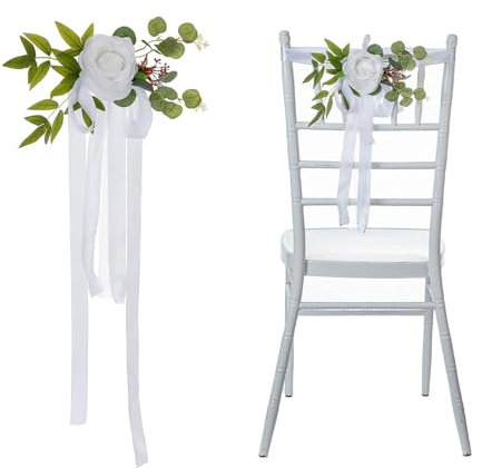 LINGJIA Stuhlschleife Hochzeit, Hochzeitsdekoration Stuhl, Stuhlschleife, Auto,Kirchendekoration, Hochzeitsdekoration Stuhlriemen, Stuhlgürtel, Geeignet für Hochzeit Party Geburtstag Bankett