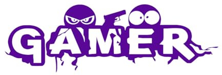 Gamer Controller Gaming Wall Stickers Vinyl Kids Playroom Boys Rooms Wall Art Decal Removable Home Wall Decortion Mural Extra Large - 45x142cm