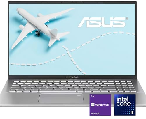 ASUS VivoBook 15 | Intel Core i3 Processor | 15.6 FHD Ultrabook Laptop | 12GB DDR4 RAM | 512GB SSD | Backlit Keyboard | Fingerprint Sensor | BacGuard Antibacterial Keyboard | Windows 11 Pro