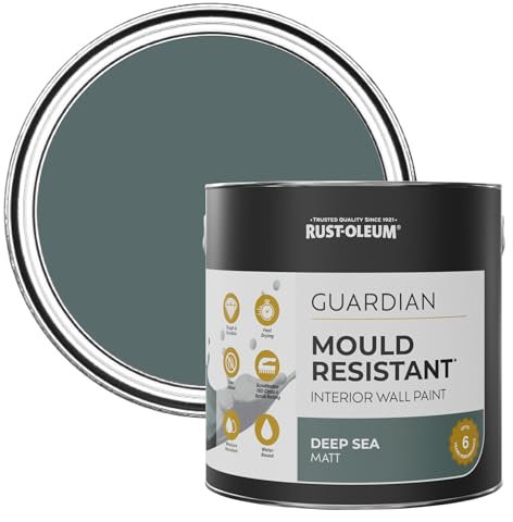Rust-Oleum Green Guardian Mould Resistant Wall Paint - Deep Sea 2.5L