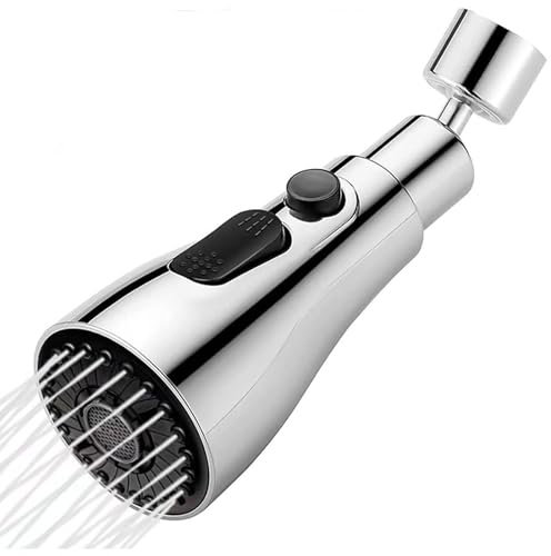 Kitchen Faucet Spray Head 360° Rotating Nozzle 3 Function Kitchen Faucet Spray Head Accessories Adjustable Faucet End Flow End Flow for Kitchen Sink Faucet Adapter Accessories