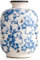 Keramik Vase, Weiß und Blau Porzellan, Vase Groß Blau für Haus, Landhaus Rustikale Dekoration für Zuhause, Tischvase für Blumen
