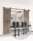 10FT/305CM Sliding Barn Door Track Kit - Hardware for Double Doors, J-Shape Design
