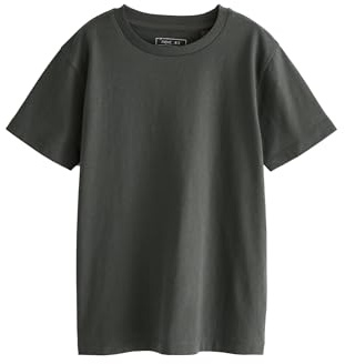 NEXT Jungen Reguläre Passform Regular Fit Kurzarm-T-Shirt Grau Anthrazit 122