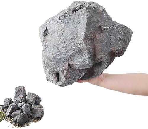 Couvre Rocher Pour Cour,Faux Rocher Pour Paysage,Faux Rocher D'extérieur Non Creux,Texture Réaliste,Rocher Artificiel En Mousse De Polyuréthane,Pour L'aménagement Des Pelouses Et Des Jardins(37x23x23c