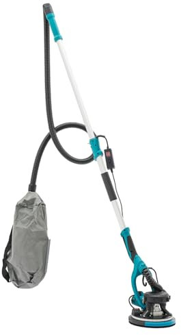 Elektrischer Decken- und Wandschleifer mit Staubabsaugung, Trockenbauschleifer mit variabler Geschwindigkeit, 750W 6 Speed (Doppelter Luftkanal 2,2m + 6 Blatt Schleifpapier)800-1800RPM Blau