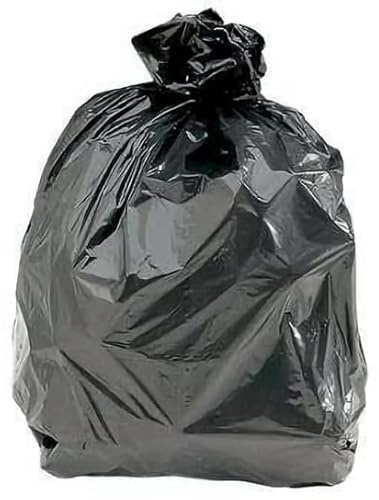 Saverine Sac Poubelle Grande Capacité 130L - Lien de Fermeture, Écoresponsables Ultra Résistant, Anti-Fuites 80 x 120 cm Noir Opaque. Biodégradable, Ecologique (200)