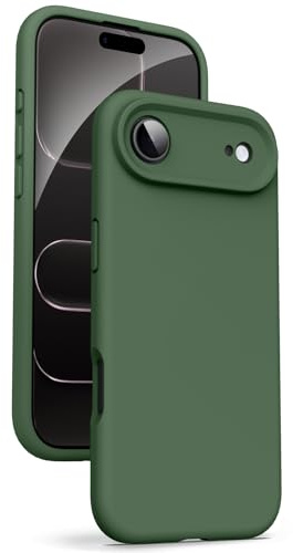 Supdeal Liquid Silikon Hülle für iPhone Air – [Kamera Rundumschutz] [Kratzfeste integrierte Weiche Mikrofaser] 4 Schicht Vollschutz Stoßfest Gel Gummi Handyhülle, 6,5 Zoll, Grün