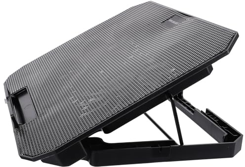 MOLUCKFU Support Ventilé pour Ordinateur Portable avec Ventilateur Silencieux Refroidisseur et Surface Stable Portable et Léger pour Dissipation Thermique