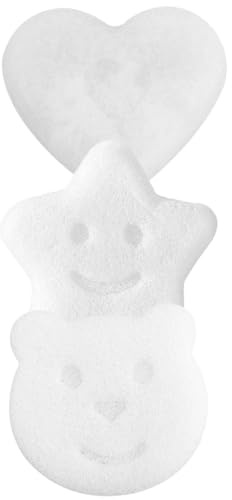 Angoily 3 Stück Pack Badeschwämme aus Weichem Hautfreundlichem Material Kompakte Schnell Trocknende Reinigungsschwämme für Gesicht und Körper Tragbarer Peeling Schwamm für Reisen und