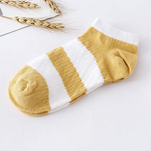 Generisch Hausschuhsocken 30 rutschfeste Socken Loafer Mesh Casual Women 's No Socken Schuhe compatible with Machen Sohle (Yellow, One Size)