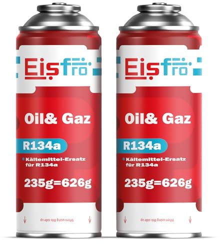 Eisfro - Air Con Recharge Gas R134a – Gas for Car AC – Set 2X 235g Cans - ECO