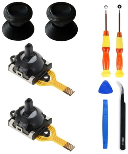 Hzxkqmil Joysticks Analógicos + Agarre del Palo para ASUS ROG Ally Handheld | Módulo de Joystick de Repuesto y Empuñaduras de Pulgar Personalizadas con Kit de Reparación para ROG Ally Gaming Consola