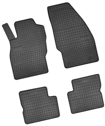 Bär-AfC OP09932 Gummimatten Auto Fußmatten Schwarz, Erhöhter Rand, Set 4-teilig, Passgenau für Opel Corsa Typ E Baujahr 2014 bis 2019 3 & 5-TRG