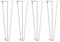 [HLC] 4 x Hairpin Table Legs – Superior Double Weld Steel Construction With Screws, Build Guide & Protector Feet Worth £8 Included! – 10mm Steel [16/40cm,White]