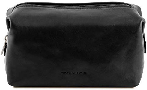 Tuscany Leather Smarty - Reise- Kulturtasche aus Leder - Gross - TL141219 (SCHWARZ)