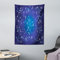 ABAKUHAUS Astrologie Wandteppich, Constellation Zodiac aus Weiches Mikrofaser Stoff Waschbar ohne Verblassen Digitaldruck, 110 x 150 cm, Dunkelblau
