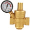 DN15 Pressure Reducing Valve, Shower Flow Control Valves Brass Water Pressure Regulator Reducer with Gauge 0.05-0.8Mpa