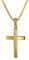 trendor Kreuz-Anhänger Gold 333 (8 Karat) + Goldplattierte Kette Damen und Herren Halskette, Gold Anhänger, zeitloser Kreuz Anhänger aus Echtgold 75263-45 45 cm