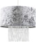 MiniSun | Modern Silver Grey Velvet Ceiling Light Shade with Clear Acrylic Droplets | Pendant Lights, Home Décor & Improvement Essential | 330cm Shade Width