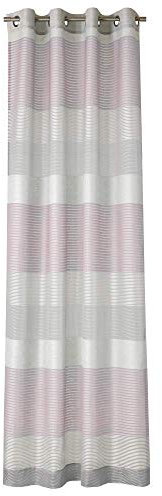 Joop! Gleam Rose Ösenvorhang Farbe Rose Größe 140x250cm Streifen Stripes Glänzend Blickdicht Transparent
