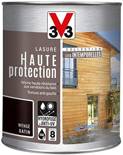 V33 Lasure haute protection 8 ans, Les intemporelles, Wenge, 1 L