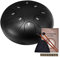 Steel Tongue Drum, WZTO Zungentrommel 8 Noten 6 Zoll Scheibentrommel Stahl Zunge Schlagzeuger Stahlzungen-Trommel Percussion Instrument Hand Pan Drum mit Trommelschlägeln und Tragetaschen(Schwarz)