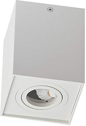 LED Aufbauleuchte Weiß eckig 3 Watt neutralweiß GU10 230V - 97x125mm Aufbaustrahler schwenkbar Aufbaustrahler Deckenlampe Loft Aufbauleuchte Aufbau-Spot Decken-Strahler