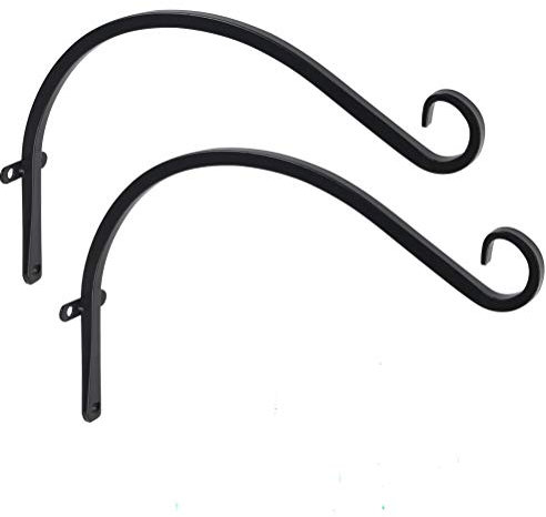 Haken für Blumenampel, 2 Stück Retro Gusseisen Wandhaken Aufhänger Halterung Blumenampelhaken Blumenampelhalter Wandhalterung für Blumentopf Blumenampel