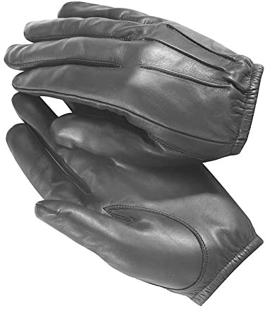 Swift Wear Anti-Slash Kevlar Lined Police Fire Resistant Leather Workwear Protection Gloves Heat Resistance Security SIA (S, Black)