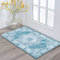 Taleta KALINA Washable Door Mats Indoor Small Rug Blue Non-slip Thin Doormat for Entryway Soft Entrance Carpets Inside Vintage Short Pile Floor Mats for Hallway Bedroom (Blue, 50 x 80 cm)
