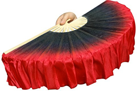 Winged Sirenny Paire Éventails Courts Danse 10cm Soie Flottante Pour Danses Folkloriques Chinoises, Festivals, Danse du Ventre, Spectacles, Soie Véritable, Bambou, Sac Inclus