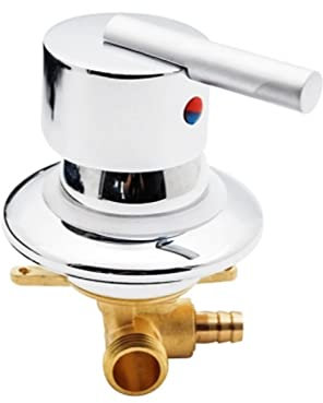 2/3/4/5 Vie G1/2 Doccia Intubazione Interruttore Acqua Fredda Calda Controllo Ottone Rubinetto Stanza Miscelatore Cabina Vapor Deviatore Rubinetto, Cartuccia Ceramica (Intubazione a 1 via)