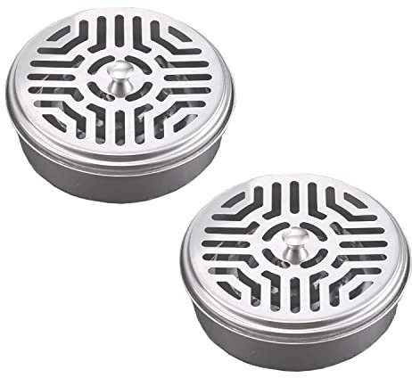 MEISO 2 Pièces Supports en Spirale de Moustiques en Acier Inoxydable, pour Bobines de Moustiques, Support Spirale Anti Moustique Bobine, pour Maison, Jardin, Camping, Pêche, Voyage, Extérieur (2)