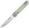 HARNDS Wind Coltello Pieghevole Tascabile Lama in Acciaio Sandvik con Manico G10, Coltello Serramanico Integrato Cuscinetto a Sfere per Caccia, Campeggio, Sopravvivenza(Giada Verde)