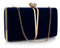 Gelory Clutch Bags for Women: Vintage Evening Bag Diamond Handbag Suede Velvet Purse Clutch Purse With Detachable Chain for Wedding Bridal Prom Cocktail Party Ladies Evening Handbag(Dark Blue)