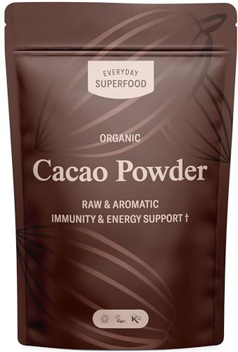 Organic Cacao Powder 900g Ceremonial Low Cadmium Coco Raw & Unsweetened, Single Origin, Ideal for Hot Chocolate & Baking, Available in Bulk, 1kg & 190g Cacao