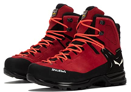 Salewa Damen MTN Trainer 2 Mid GTX Schuhe, red Dahlia-Black, UK 4.5