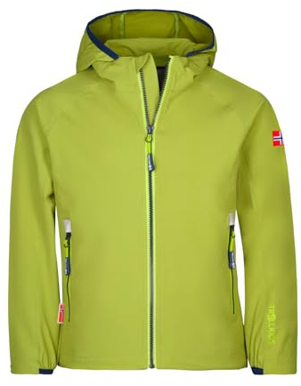 Trollkids Kids Kvalvika Jacket 164, Kiwi/Mystic Blue